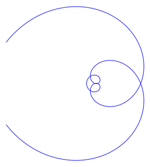 Galilean spiral with parameters (a,l)=(1,8)